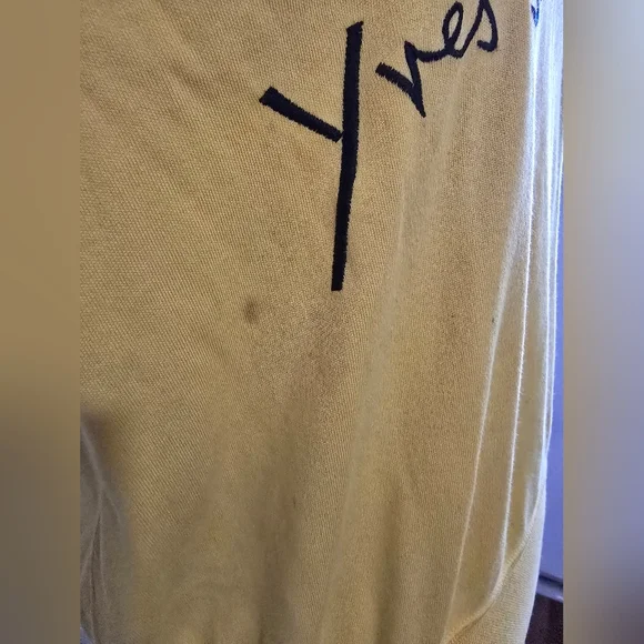 Vintage Yves Saint Laurent Yellow Sweater with Multicolor Stars - Picture 8 of 15